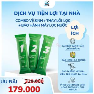 Combo Thay Lõi Lọc Nước 179K - Giải Pháp Tối Ưu Cho Nước Sạch Cho Mọi Gia Đình
